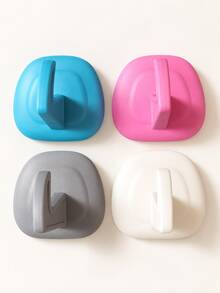 Multifunctional Adhesive Hooks Waterproof Plastic Hanging Rack For Towels, Bags And Keys - One Size Fits All - View 6
