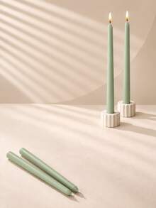 10 Inch Sage Green Taper Candles, Unscented Drip-Free Long Burning Dinner Candles, Decorative Candle Holder Candles, Suitable For Home Decor, Wedding Centerpiece, Dining Table, Living Room, Holiday Party, Christmas, Thanksgiving Gift - one-size - View 4