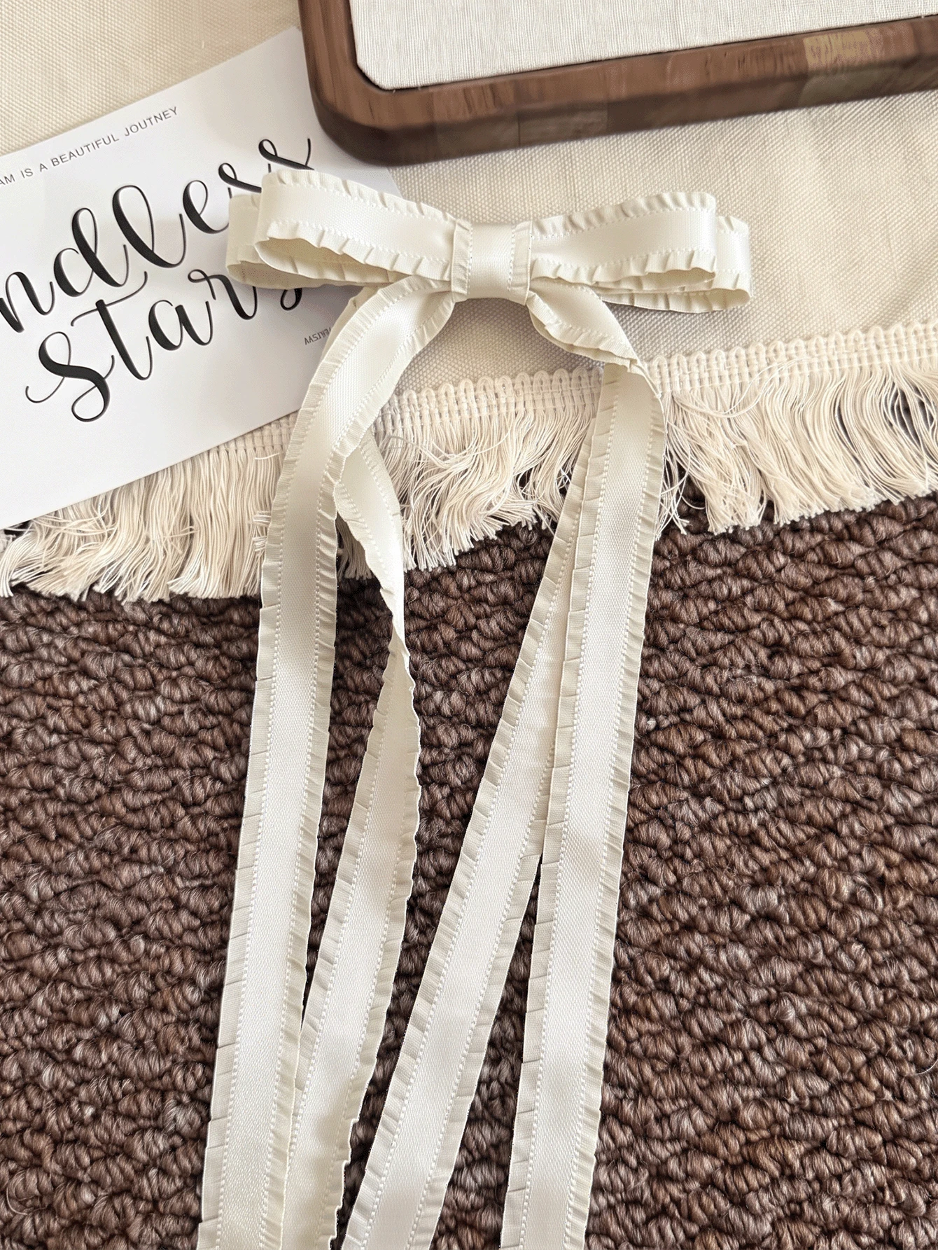 1Pc Satin Bow Hair Clip With Long Ruffled Tail,Ivory Cream Ribbon Bow Barrettes For Women,French Vintage Hair Accessories For Wedding Party Daily Wear