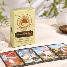 Seasonal Fox Tower Card Game, Full English Card Deck, Tarot Card Collection, Gift, Party, Event, Game, Leisure, Entertainment, Multi-Player Interactive Creative Card Game, Holiday Gift, Desktop Game Set - Multicolor - View 5