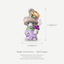 1pc Cartoon 3D Enamel Pendant, Ballerina, Clown, Hedgehog, Rabbit, Christmas Stocking Design, Lead-Free Nickel-Free, DIY Jewelry Making Accessory, Perfect For Bracelets, Necklaces, Earrings, Keychains And Handmade Gifts - Multicolor - View 9
