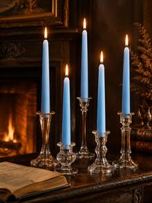 10in Blue Aromatherapy Long Candle, Long Burning And Durable, Christmas Home Decor, Halloween Home Decor Aromatherapy Candle, Bedroom Exclusive Romantic Atmosphere Aromatherapy Candle, Mother's Day, Father's Day, Wedding, Christmas, Gift For Women - Blue - View 3