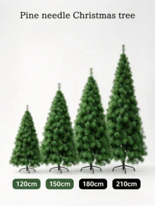 Green Artificial Pine Needle Christmas Tree, Dense And Full Branches, With Stable Base, Multiple Sizes Available, Christmas Home Decoration, Suitable For Home, Window Display, Holiday Party And Christmas Decor, Christmas Essential, Christmas Gift - Multiple Specifications - View 9