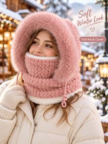 Upgraded Thickened Neutral Balaclava Hat, Combines Hat, Neck Warmer And Face Mask In One, Designed For Cold Weather Cycling, Windproof Ear Protection Full Coverage Warmth, Suitable For Outdoor Activities, Perfect Christmas Gift - Multicolor - View 7