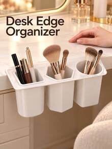 Large-Capacity, Multi-Functional Desktop Organizer. Suitable For Storing Cosmetics And Makeup Brushes, As Well As Pens, Stationery, Remote Controls, Keys, And More; Ideal For Use On Office Or Bedroom Desks. - Multicolor - View 5