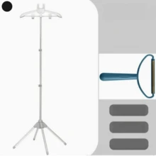 Giá treo quần áo ủi hơi nước điều chỉnh được, giá treo quần áo đứng gấp gọn, giá treo vải đứng kéo dài 160cm - B - Xem 13