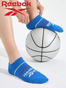 Reebok Sports Short Socks Unisex Breathable Moisture-Wicking Running Socks Casual Short Cotton Socks 3 Pairs - Greyish Blue - View 3