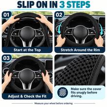 1PC 3D Breathable Honeycomb Mesh Car Steering Wheel Cover Without Inner Ring, Universal 15-Inch, Flexible Stretch Fit, Massage Texture, Sweat Resistant Soft Grip, Universal Fit For Most Vehicles, Car Interior Decoration - Multicolor - View 6