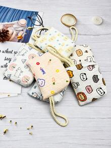 Ví đựng tiền xu mini cho trẻ em họa tiết thỏ/gấu thời trang có dây đeo cổ tay, thiết kế hoạt hình, móc khóa - phong cách thường ngày, đựng được chìa khóa, cáp dữ liệu, tiền xu, nhẫn - dễ vệ sinh, có thể giặt - nhiều màu sắc. Phù hợp làm túi đựng trang sức quà tặng Halloween/Giáng sinh đặc biệt cho trẻ em - Nhiều màu - Xem 5