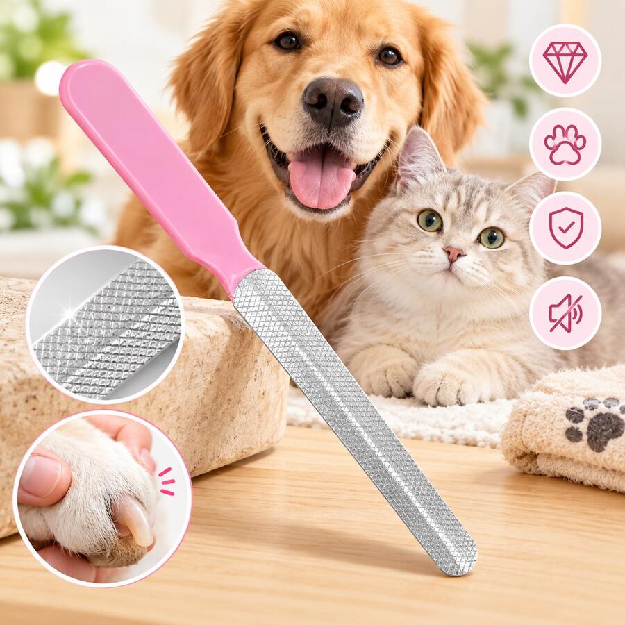 Pet Nail File, Pet Nail Clipper, Pet Grooming Tool, Polishing Nail File, Battery-Free, Grinding, Pet Manual Nail File For Cats And Dogs