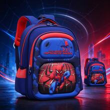 Back To School Season Disney Avengers Marvel Spider-Man 3D Cartoon Backpack, 4 Popular Themes To Choose From: Spider-Man, Frozen Princess, Cute Turtle, Elephant, 3D Hard Shell Front Pocket With Structured Design, High-Definition Vibrant Print, Durable - Backpack - View 1