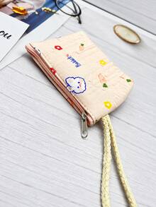 Ví đựng tiền xu mini cho trẻ em họa tiết thỏ/gấu thời trang có dây đeo cổ tay, thiết kế hoạt hình, móc khóa - phong cách thường ngày, đựng được chìa khóa, cáp dữ liệu, tiền xu, nhẫn - dễ vệ sinh, có thể giặt - nhiều màu sắc. Phù hợp làm túi đựng trang sức quà tặng Halloween/Giáng sinh đặc biệt cho trẻ em - Nhiều màu - Xem 3