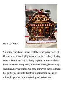 2D Christmas Bookstore Decor, Cozy Holiday Bookstore Village Desktop Decoration, Rustic Winter Bookshelf Ornament, Gift For Book Lovers (No Power Light) - C - View 8