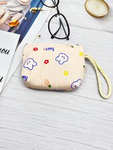Ví đựng tiền xu mini cho trẻ em họa tiết thỏ/gấu thời trang có dây đeo cổ tay, thiết kế hoạt hình, móc khóa - phong cách thường ngày, đựng được chìa khóa, cáp dữ liệu, tiền xu, nhẫn - dễ vệ sinh, có thể giặt - nhiều màu sắc. Phù hợp làm túi đựng trang sức quà tặng Halloween/Giáng sinh đặc biệt cho trẻ em - Nhiều màu - Xem 2