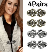 1Pair/2/4Pairs Vintage Sweater Clips - Cardigan Collar Clips And Formal Shirt Clips, Suitable For Women's Shirts, Dresses, Shawls And Cardigans, Anti-Exposure Collar Scarf Clips - Multicolor - View 18