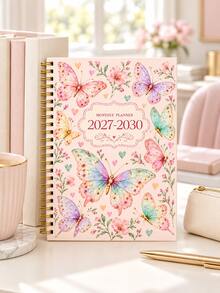 2027-2030 4-Year Monthly Planner Notebook, Dreamy Watercolor Colorful Butterfly & Floral Spiral Notebook, 48-Month Waterproof Cover Schedule Notebook, 208-Week Planner/Monthly Planner Notebook, Suitable For Work And Home, Back To School Supplies, Office Desk Accessories And Home Essentials - A - View 3