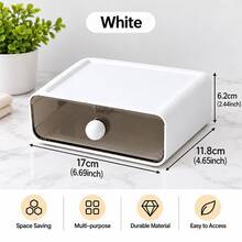 Stackable Drawer Storage Organizer,Clear Pull-Out Desktop Storage Box For Stationery,Makeup Brush Holder And Eyebrow Pencil Lipstick Organizer, Countertop Pen Holder For Desk.Desk Accessories For Home Office School - Multicolor - View 12