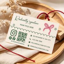 Customized QR Code Business Cards, Greeting Cards, Event Cards, Table Cards, Personalized, Suitable For Employees, Business, Work, Office, School, Back To School Season, Office And Learning Supplies, Christmas Decoration, 89X51mm, Personalized Gifts - Business Card - View 2