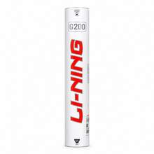 LI-NING G200 Badminton Shuttlecocks, Speed 76 12-Pack Goose Feather Composite Cork Head, Professional Training Match Shuttlecocks AYQR014-76 - 白77速 - 查看 3