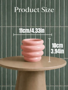 1pc Bubble Striped Makeup Brush Holder, Glossy Cosmetic Storage Cup, Cute Desktop Vanity Organizer, Makeup Tool Storage Rack, Makeup Brush Storage Container, Suitable For Vanity, Bathroom Countertop And Home Decor,Bedroom Room Decor,Back To School - Multicolor - View 5
