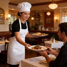 1 Set - Chef Apron And Hat Set - Adjustable Apron Paired With Butcher Hat - Baking Attire - Suitable For Both Men And Women - Multicolor - View 7