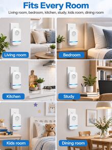 SMEGGEMS Ultrasonic Intelligent Frequency Conversion Insect Repellent, The Shell Is Made Of ABS Material, Physical Insect Repellent, And Low-Consumption, Silent And Low-Noise, Can Repel A Variety Of Pests, Suitable For Homes - Japan A Type Plug(100V) - View 5