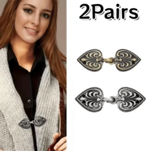 1Pair/2/4Pairs Vintage Sweater Clips - Cardigan Collar Clips And Formal Shirt Clips, Suitable For Women's Shirts, Dresses, Shawls And Cardigans, Anti-Exposure Collar Scarf Clips - Multicolor - View 23