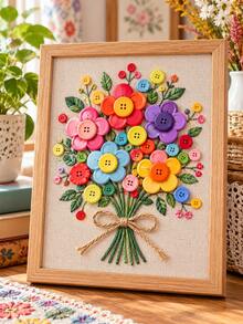 50g Multi-Color Resin DIY Button Assortment Set, Bowknot Flat Applique Embellishments, Sweater Denim Shirt Button Decor, DIY Handmade Crafts, DIY Clothing Decoration, Kindergarten Handmade DIY Accessories - Multicolor - View 5
