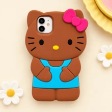 FIFA بطانية هاتف Hello Kitty ثلاثي الأبعاد، متوافق مع سلسلة iPhone 17 و 16 و 15 و 14 و 13، نمط فيونكة ثنائي اللون أسود ووردي لطيف بأسلوب Y2K، بطانية حماية شخصية مقاوم للصدمات، إكسسوار هاتف للفتيات - متعدد الألوان 1 - مشاهدة 123