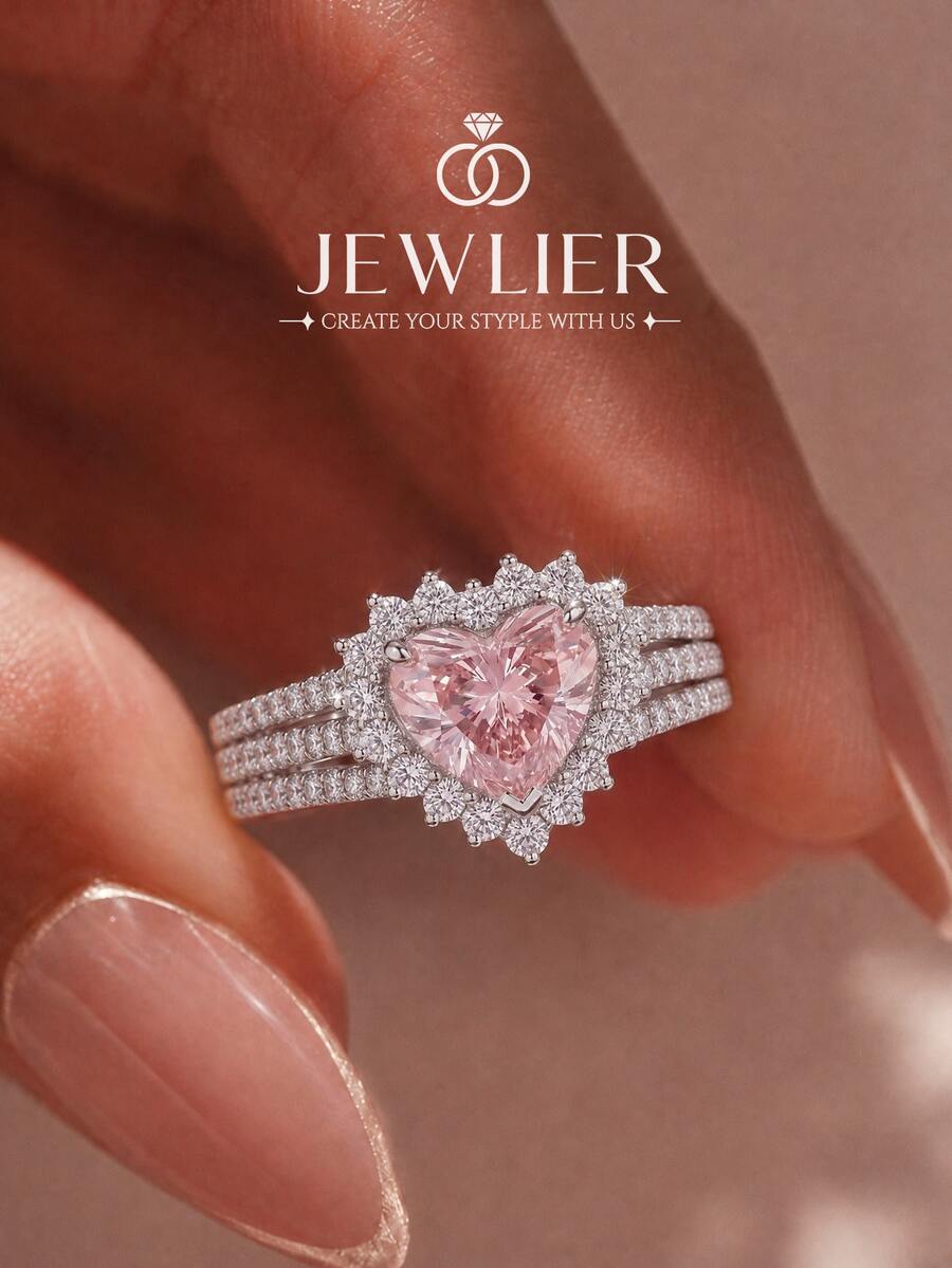 1pc Women's Three-Line Heart Ring S-Shaped Thumb Ring, Exquisite Jewelry Gift
