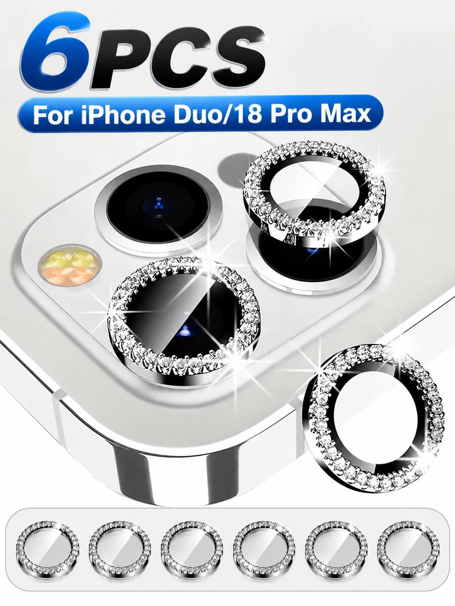 6片裝相容 iPhone 18 Pro/18 Pro Max 螢幕保護貼 - 銀色 - 6pcs - 查看 1