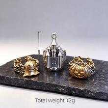 3pcs Halloween Ghost Pumpkin Castle Metal Open Adjustable Rings, Suitable For Party, Holiday, Gift And Daily Wear - Halloween Ring Set - View 7