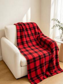 1 buah Selimut Sofa Motif Kotak-kotak Merah, Selimut Tenun Lembut, Pola Kotak-kotak Klasik, Dekorasi Rumah Musim Gugur Serbaguna, Hadiah Liburan, Sempurna untuk Penggunaan Sehari-hari dan Liburan, Dekorasi Rumah - MultiWarna - View 7