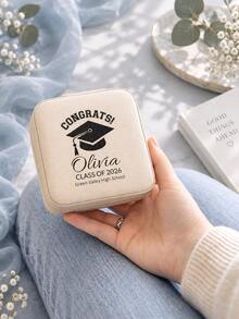 Personalized Jewelry Box, Customized Jewelry Box, Bridesmaid Jewelry Box, Gift For Her, Travel Jewelry Organizer, Customized Name Jewelry Box - Multi-color - Graduation Jewelry Box - View 4