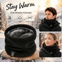 1pc Tang Charm Unisex Warm Fleece Neck Warmer Scarf - Stretchable Neck Protector, Soft Warm Winter Face Mask, Suitable For Outdoor Activities, Hiking, Cycling, Travel, Machine Washable, Comfortable And Thoughtful - Multicolor - View 1