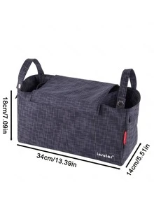 Universal Stroller Storage Bag, Large Capacity Stroller Organizer With Multiple Pockets And Handle, Can Be Hung On Stroller, Used For Storing Diapers And Essentials - Multicolor - View 3