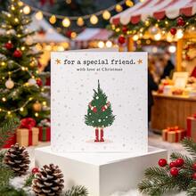 Customized Personalized Christmas Cards: Holiday Christmas Tree, Minimalist Christmas Cards, Holiday Greeting Cards - Greeting Cards - View 8