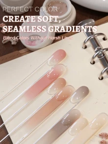 Sơn gel móng tay PERFECT COLOR Pat Pat 5g, gel nghệ thuật móng ombre cho móng hồng má, hiệu ứng gradient màu nude, độ che phủ màu có thể xây lớp, tự làm manicure - Nhiều màu - Xem 4
