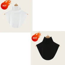 High Neck Fake Collar Women's High Elastic Neck Warmer Shawl Windproof Warm Base Layer Decoration Suitable For Outfit Matching, Winter Base Layer, Windproof Warmth, Autumn/Winter High Neck Scarf - Multicolor - View 22