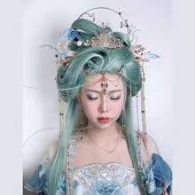 Halloween Mint Green Lace Front Wig For Women 26 Inch 13*4 Long Straight Lace Wigs Heat-Resistant Synthetic Lace Wigs Natural For Cosplay - Multicolor - View 7