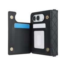 Wallet Style Phone Case For I PhoneDUO Sams UngGalaxy Z Fold 8 Ultra 7 6 5 4 3 With Pen Slot, Credit Card Holder, Flip Magnetic Buckle, Anti Drop Shockproof Kickstand Function Protective Cover - Black - View 10
