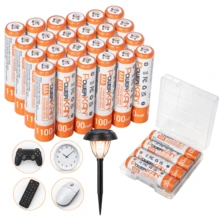 powerKAN Pin sạc AAA dung lượng cao 1100mAh Ni-MH 1.2V, lý tưởng cho đèn năng lượng mặt trời, dây đèn LED, điều khiển từ xa, chuột không dây, đèn pin - Xem 2