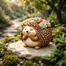 1pc Hedgehog Planter Pot For Succulents And Flowers, Garden Balcony Windowsill Planting Pot - A - View 4