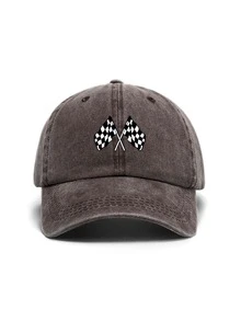Classic Racing Finish Line Themed Baseball Cap - Black And White Checkered Flag Pattern, Suitable For Men And Women. Can Be Used For Off-Road, Car, Motorcycle Sports And Other Occasions, Also As A Sun Hat. Perfect For Casual Entertainment Activities, Festivals Or Car And Motorcycle Races, An Ideal Gift For Friends And Family. - A - View 9