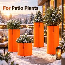 1pcInsulated Tree Trunk Wrap, Winter Frost Protection Cover With Reflective Silver Lining & Adjustable Drawstring, Reusable Orange Tree Protector For Palm Trees, Fruit Trees & Outdoor Garden Plants - Winter Cover - View 2