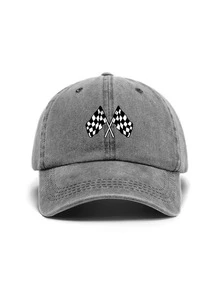 Classic Racing Finish Line Themed Baseball Cap - Black And White Checkered Flag Pattern, Suitable For Men And Women. Can Be Used For Off-Road, Car, Motorcycle Sports And Other Occasions, Also As A Sun Hat. Perfect For Casual Entertainment Activities, Festivals Or Car And Motorcycle Races, An Ideal Gift For Friends And Family. - A - View 12