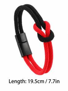 Men's Knotted Rope Bracelet With Message Card And Magnetic Clasp, 19.5cm Length, Birthday And Anniversary Gift For Son, Boyfriend Or Husband - Greeting Card Woven Bracelet - View 6