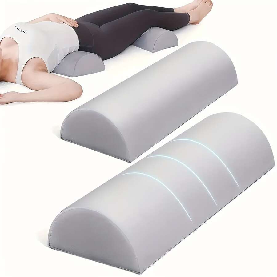 1pc Ergonomic Semi-Circle Leg Pillow Cushion, Washable Cover, Suitable For Legs, Knees, Lower Back And Head, Lumbar Support Pillow For Sleeping