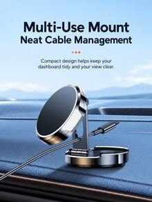 Foldable Magnetic Car Phone Holder, 720° Rotating Dashboard Phone Mount, Alloy Magnetic Phone Holder With Nano Adhesive, Reusable And Residue-Free, Portable Hands-Free Navigation Mount, Suitable For All Smartphones - A - View 5