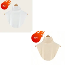 High Neck Fake Collar Women's High Elastic Neck Warmer Shawl Windproof Warm Base Layer Decoration Suitable For Outfit Matching, Winter Base Layer, Windproof Warmth, Autumn/Winter High Neck Scarf - Multicolor - View 20